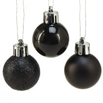 Produkt Mini Tree Balls Czarne, nietłukące tworzywo sztuczne Ø3cm 14szt