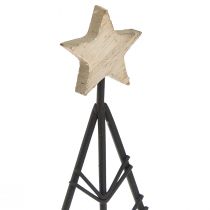 Produkt Mini choinka metalowa drewniana czarna naturalna 28cm 2szt
