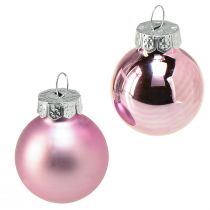 Produkt Mini bombki choinkowe szklane jasnofioletowe Ø2,5cm 22 szt