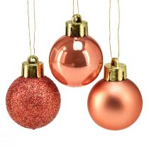 Produkt Mini bombki choinkowe pomarańczowe niełamliwe Ø3cm 14szt