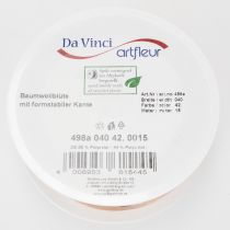 Produkt Wstążka organza, kwiaty bawełniane, wstążka dekoracyjna, różowa, 40mm, 15m