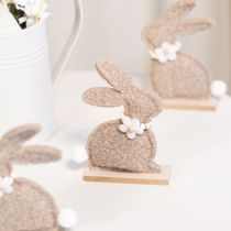 Produkt Figurka Zajączka Wielkanocnego, wiosenna dekoracja zwierzątka do salonu i stołu, 18 cm, 6 szt.