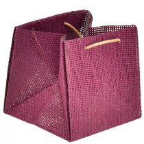 Produkt Torby upominkowe papierowe z uchwytami bordowo-różowe 12x12cm 8 szt