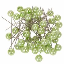 Produkt Szpilki z główką perłową, zielone jabłko, Ø10mm, 60mm