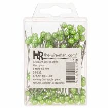 Produkt Szpilki z główką perłową Ø6mm 65mm jabłkowo-zielone