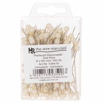 Produkt Szpilki z główką perłową Ø6mm 65mm Szampan