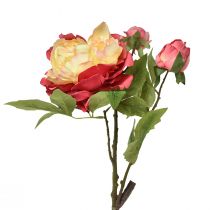 Produkt Piwonie Jedwabne Kwiaty Sztuczne Kwiaty Różowe Żółte 68cm