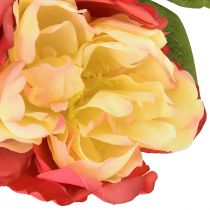 Produkt Piwonie Jedwabne Kwiaty Sztuczne Kwiaty Różowe Żółte 68cm
