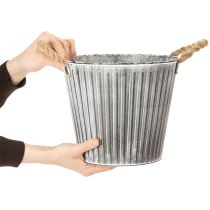 Produkt Doniczka, doniczka dekoracyjna z uchwytami, metalowa do sadzenia Ø25,5cm