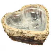 Produkt Drewniana miska na rośliny w kształcie serca, 3 kolory, 30/26/20,5 cm, 3 sztuki