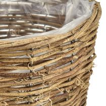 Produkt Kosz na rośliny wykonany z doniczki winorośli naturalny o wymiarach 20cmx17cmx14cm