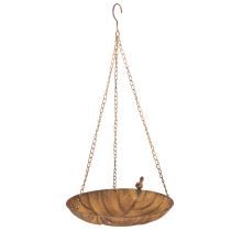 Produkt Dekoracyjna miska wisząca, dekoracja ogrodowa, kolor rdzy, Ø31cm, dł.62cm