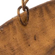 Produkt Dekoracyjna miska wisząca, dekoracja ogrodowa, kolor rdzy, Ø31cm, dł.62cm