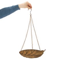 Produkt Dekoracyjna miska wisząca, dekoracja ogrodowa, kolor rdzy, Ø31cm, dł.62cm