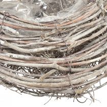 Produkt Miska na rośliny rattanowa zakrzywiona naturalna biel 30x35cm 2szt