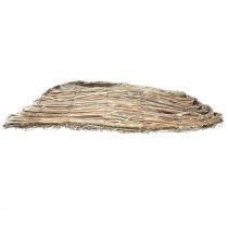 Produkt Roślinna łódka z rattanu w kształcie fali, naturalna biel, 45x16cm