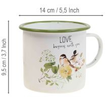 Produkt Kubek emaliowany do sadzenia, kubek do sadzenia z napisem, Ø11cm