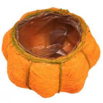 Produkt Doniczka z dynią, pomarańczowo-żółto-zielona, sizalowa, Ø21cm, wys. 12cm