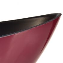 Produkt Nowoczesna miska półksiężycowa w kolorze ciemnoczerwonym wykonana z tworzywa sztucznego 39 cm - uniwersalna do dekoracji - 2 sztuki
