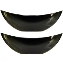 Produkt Stylowa miska łódka w kolorze ciemnozielonym - idealna do sadzenia - 39cm 2szt