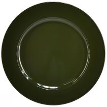 Produkt Eleganckie, ciemnozielone talerzyki plastikowe 28 cm 4szt
