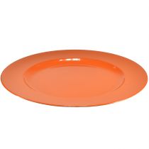 Produkt Pomarańczowe plastikowe talerze – 28 cm – idealne na przyjęcia i dekoracje – opakowanie 4 szt