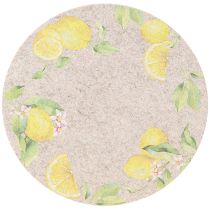 Produkt Podkładka okrągła szara filcowa Summer Lemon 31cm 2 szt.