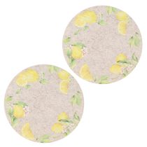 Produkt Podkładki okrągłe szare filcowe Summer Lemon 31cm 2 szt.
