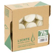 Produkt Podgrzewacze PURE Nature Lights Wosk rzepakowy Naturalny Czas palenia 7 godzin 18 sztuk