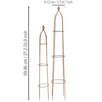 Produkt Krata metalowa w kolorze rdzy obelisk 69/86 cm zestaw 2 szt.