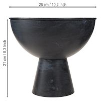 Produkt Miska z podstawą metalową miska trofeum antracyt Ø26cm H21cm