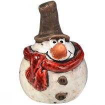 Produkt Figurka bałwana ceramicznego, biała, 6,9cm – dekoracja świąteczna zimowa – 6 szt