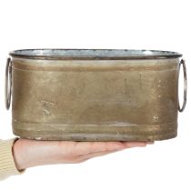 Produkt Zestaw metalowych doniczek i pojemników, styl vintage retro, dł. 22,5 cm/27 cm/31 cm