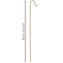 Produkt Pręt z hakiem, metalowy element dekoracyjny do ogrodu w kolorze rdzy, wys. 80 cm, 3 szt.