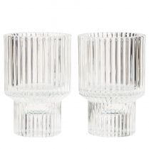 Produkt Świecznik w kształcie kija Szklany świecznik na podgrzewacz Ø5cm W8cm 4 szt