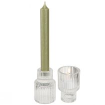 Produkt Świecznik w kształcie kija Szklany świecznik na podgrzewacz Ø5cm W8cm 4 szt