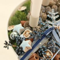 Produkt Świecznik metalowy na patyku, beżowy, wys. 11 cm, 4 sztuki