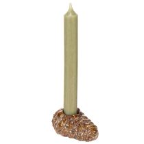 Produkt Stożkowe świeczniki z szyszką, 8 cm, 3 sztuki