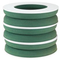 Produkt OASIS® Wianek z pianki florystycznej, pierścień, zielony, wys. 3 cm, Ø25 cm, 6 szt.