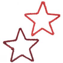 Produkt Gwiazdki na wianek adwentowy Ozdoba świąteczna juta czerwona 15cm 8 szt