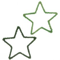Produkt Gwiazdki jutowe do dekoracji świątecznej poinsecje zielone 15cm 8 szt
