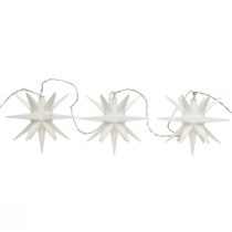 Produkt Gwiaździsty łańcuch świetlny biały LED, zegar wewnętrzny, zewnętrzny, 225 cm