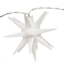 Produkt Gwiaździsty łańcuch świetlny biały LED, zegar wewnętrzny, zewnętrzny, 225 cm