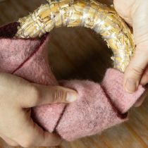 Produkt Wianek słomiany, podstawa do wianka słomianego, pierścień słomiany 15/3cm, 2 sztuki