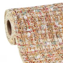 Produkt Bieżnik beżowy kolorowy brokat vintage retro szer. 19cm dł. 1,5m