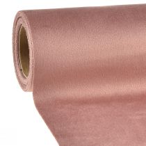Produkt Bieżnik aksamitny stary róż, 28×270cm - Elegancka tkanina dekoracyjna bieżnika do świątecznej dekoracji stołu