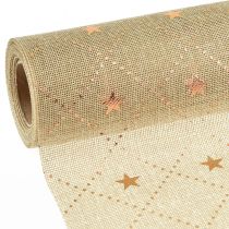 Produkt Bieżnik świąteczny w błyszczące gwiazdki, złoty, 48cm x 4,5m - Świąteczna dekoracja
