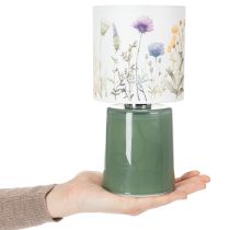 Produkt Lampa stołowa LED z kwiatowym wzorem do stylowego oświetlenia salonu, 23 cm
