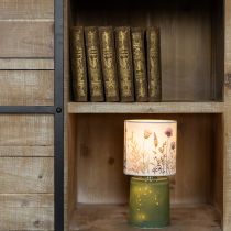 Produkt Lampa stołowa LED z kwiatowym wzorem do stylowego oświetlenia salonu, 23 cm