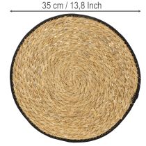 Produkt Podkładka na stół, z trawy sitowej, okrągła, Ø35 cm, 4 sztuki